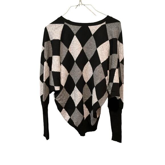 United Colors Of Benetton Sweater Womens One Size Multicolor Argyle Diamond Wool - Picture 2 of 7